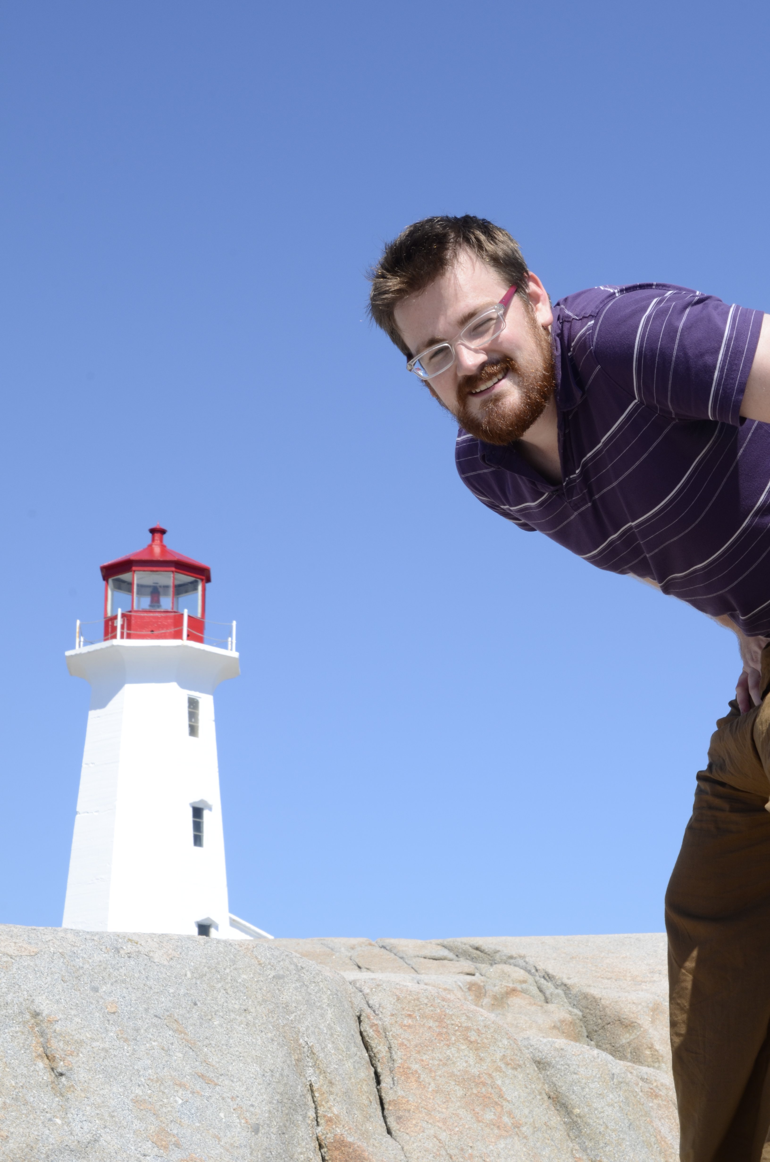 Scott at Peggy's Cove, Nova Scotia